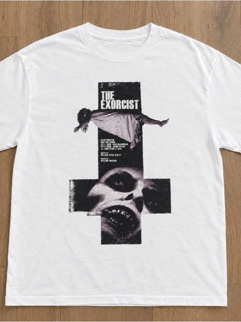 The Exorcist Graphic White Crewneck T-Shirt